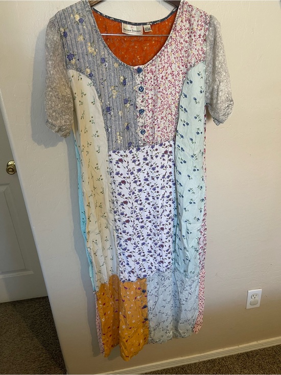 Sacred Threads Dresses & Skirts - Patchwork Floral Maxi Dress with Mixed Prints
